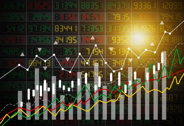 Векторная бизнес-концепция построения фонового графика фондового рынка — стоковый вектор
