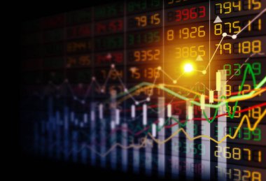 Borsa grafik arka plan tasarımı iş kavramı