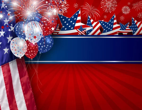 EUA design de fundo da bandeira americana para dia de independência de 4 de julho ou outra celebração — Fotografia de Stock