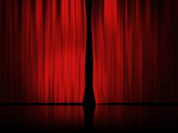 Red stage curtain background — Stock Photo, Image