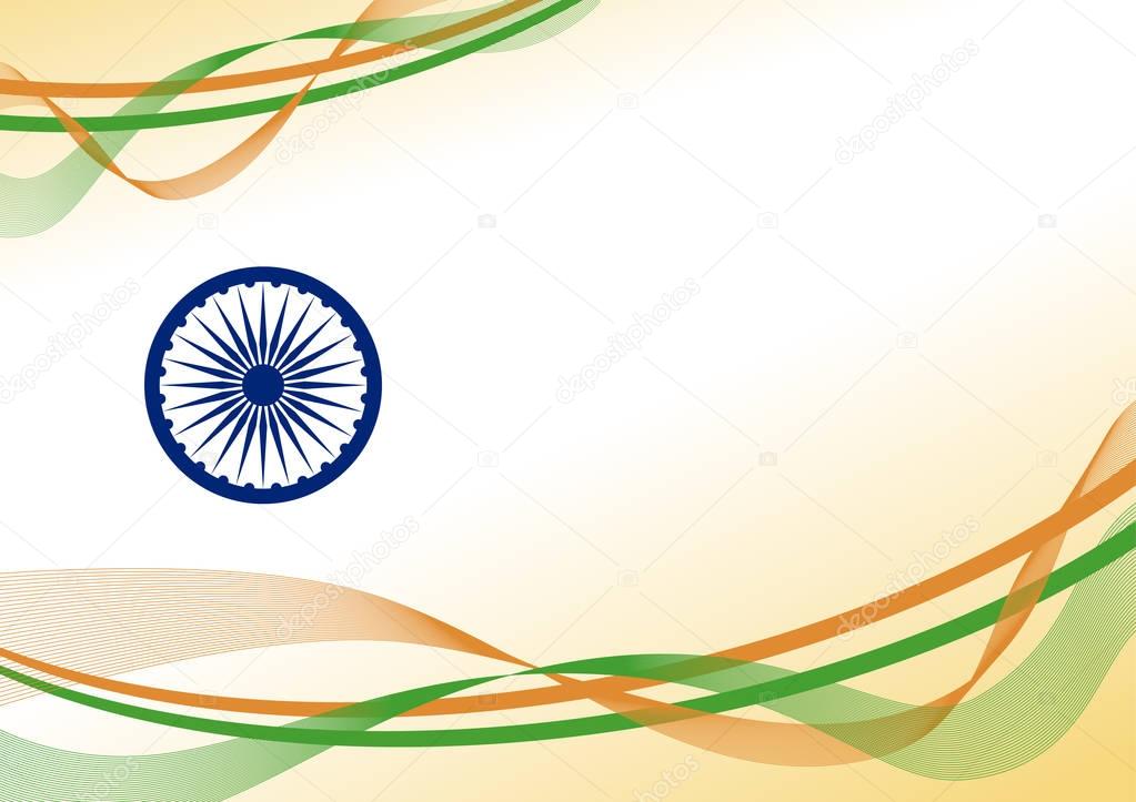 Vector india independence day background design with copy space