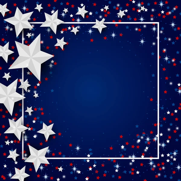 Vektorový pozadí Usa hvězdy 4 července den nezávislosti nebo jiných oslav — Stockový vektor