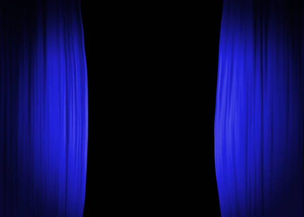 Scène bleue fond rideau — Photo