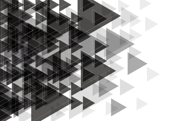 Vector blanco y negro abstracto diseño de fondo de triángulo para la venta de viernes negro — Vector de stock