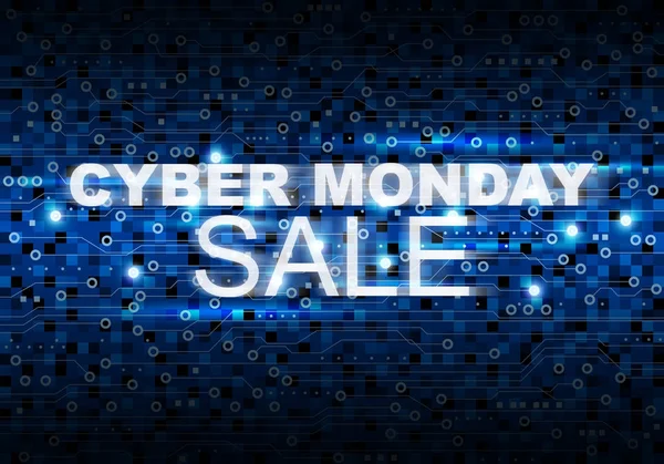 Cyber Pazartesi Satılık mavi levhasının arka plan üzerinde