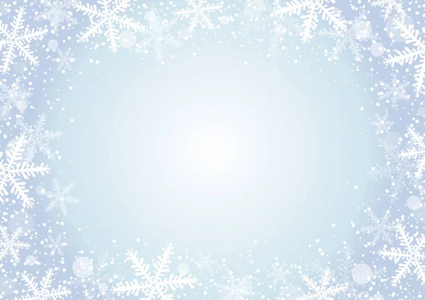Vektor karácsonyi háttér koncepcióterv, fehér hópehely és a hó másol hely — Stock Vector