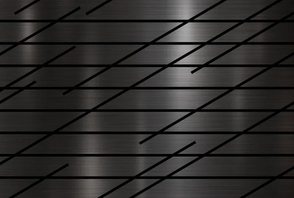 Modern siyah metal doku arka plan vektör çizim — Stok Vektör