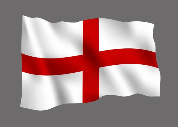Bandera de Inglaterra aislada sobre fondo gris vector ilustración — Vector de stock