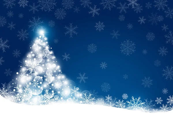 Natale disegno di sfondo di fiocco di neve con copia spazio vettoriale illustrazione — Vettoriale Stock
