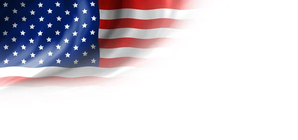 USA flag on white background — Stock Photo, Image