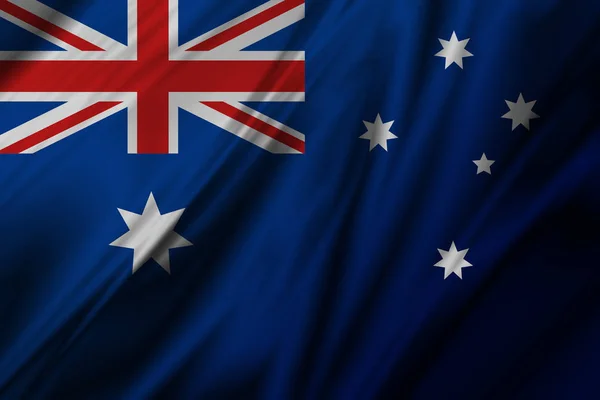 澳大利亚国旗的面料背景插图 — 图库照片