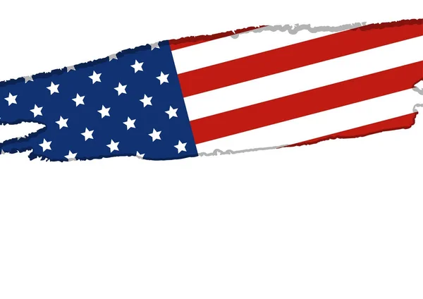 США або Америці прапор ізольовані на білому тлі Векторні ілюстрації — стоковий вектор