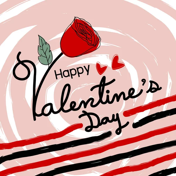 Felice giorno di San Valentino disegno vettoriale illustrazione — Vettoriale Stock