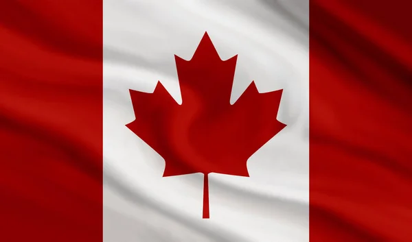 Canada bandiera di tela texture sfondo — Foto Stock