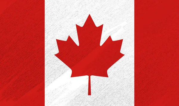 Canada bandiera su sfondo texture pennello — Foto Stock