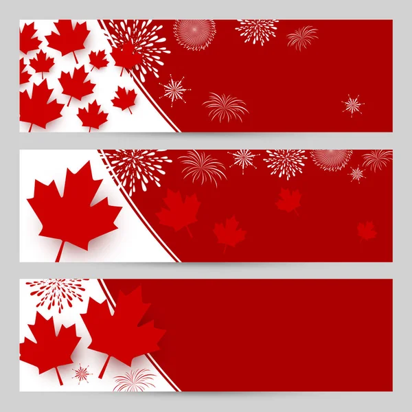 Kanada Tag Banner Design mit Kopierraum Vektor Illustration — Stockvektor