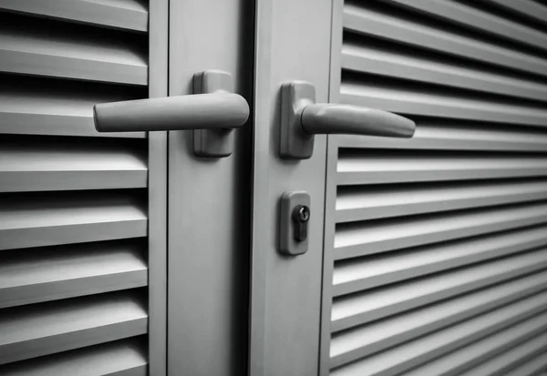 Aluminium door handles — Stock Photo, Image