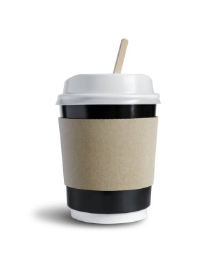 Kırpma yolu ile beyaz arka plan üzerinde izole Cofffee Kupası