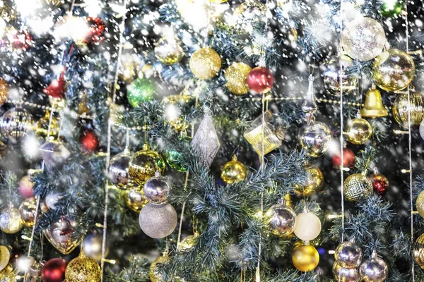 Close up luxury christmas tree background — Stock Photo, Image