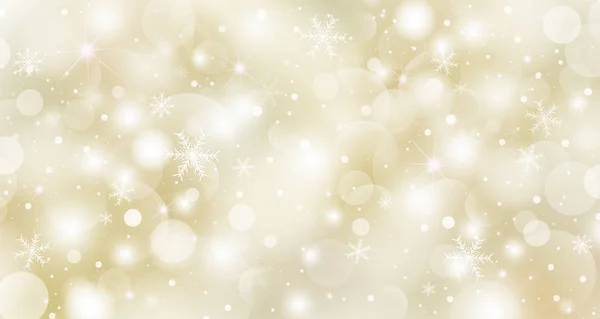 Navidad concepto de diseño de fondo de copo de nieve blanco y bokeh luz vector ilustración — Vector de stock