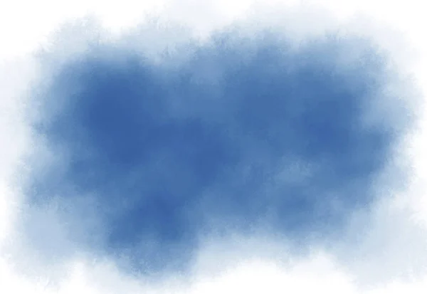 青い水彩ブラシストロークテクスチャ背景とともにコピースペース — ストック写真