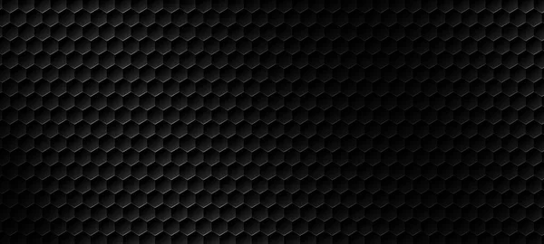 Negro Moderno Hexágono Textura Fondo Vector Ilustración — Vector de stock