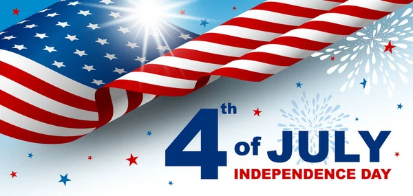 Ilustração Vetor Dia Independência Julho —  Vetores de Stock