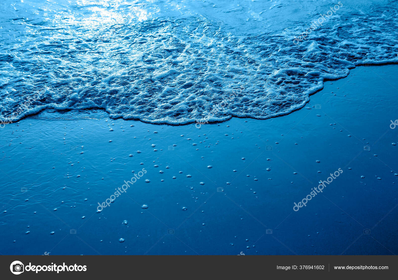 Conception Fond Ete Plage Bleue Avec Vague Douce Photographie