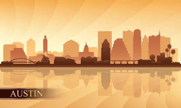 Austin ville skyline silhouette fond — Image vectorielle