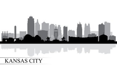 Kansas City skyline siluet arka plan