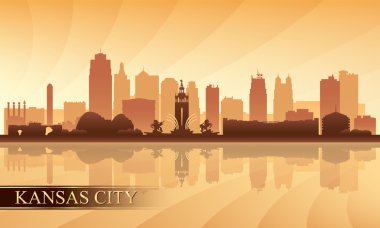 Kansas City skyline siluet arka plan