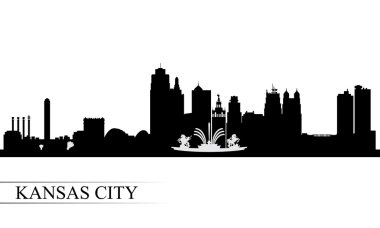 Kansas City skyline siluet arka plan