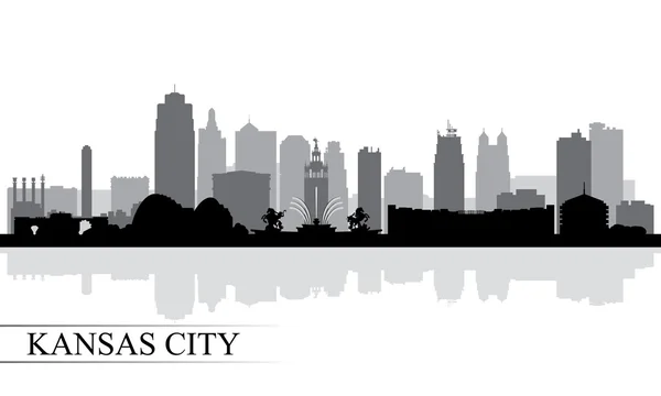 Kansas City horizon silhouette arrière-plan — Image vectorielle