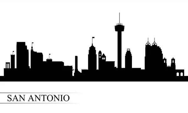 San Antonio şehir manzarası siluet arka plan — Stok Vektör