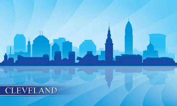 Cleveland Stadt Silhouette Hintergrund — Stockvektor