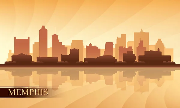 Memphis city skyline silhouette háttér — Stock Vector