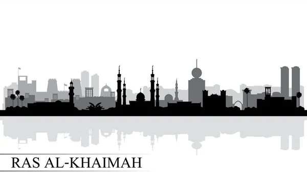 Ras al-Khaimah city Panorama silueta pozadí — Stockový vektor