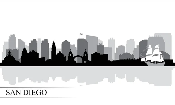 San diego city silhouette hintergrund — Stockvektor