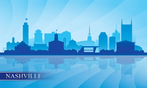 Nashville city silhouette hintergrund — Stockvektor