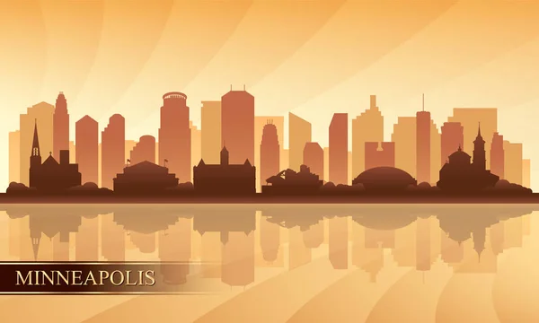 Minneapolis city skyline silhouette háttér — Stock Vector