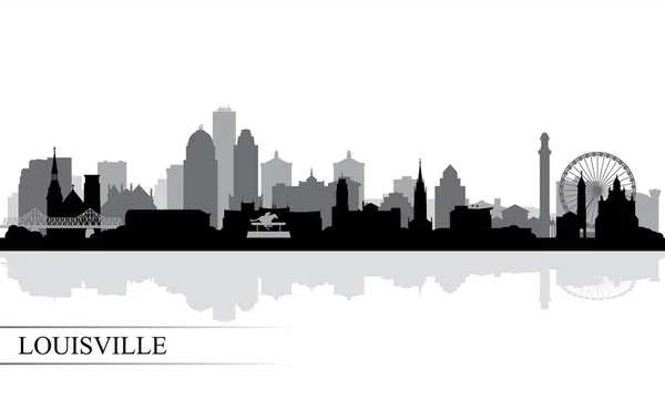 Louisville city skyline sylwetka tło — Wektor stockowy