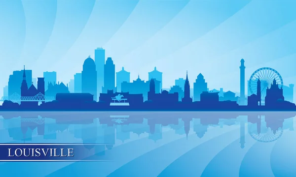 Louisville şehir manzarası siluet arka plan — Stok Vektör