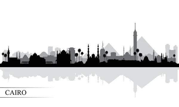 Cairo stad skyline silhouet achtergrond — Stockvector