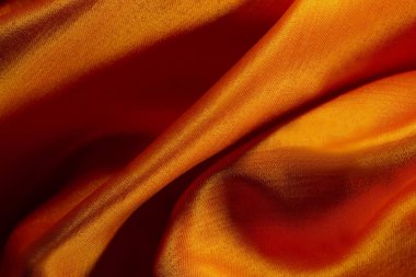 Turuncu saten kumaş yakın çekim