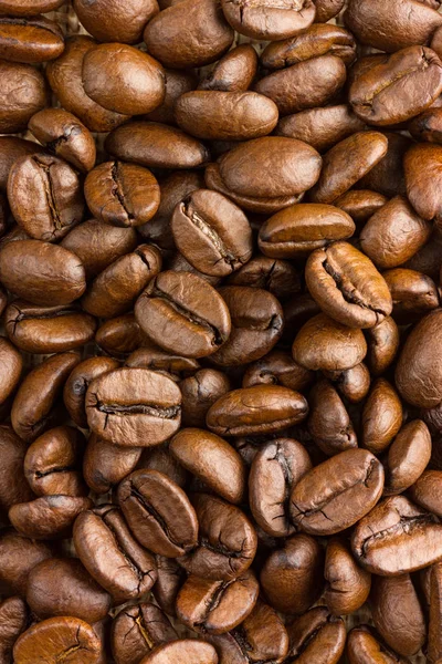 Aromat kawy nasiona z bliska. Tekstura ziaren kawy — Zdjęcie stockowe