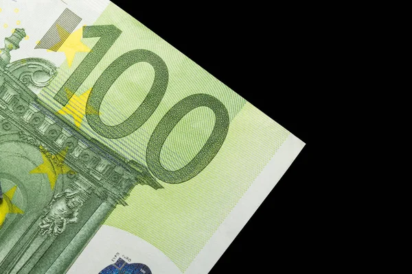Cento banconote in euro da vicino — Foto Stock