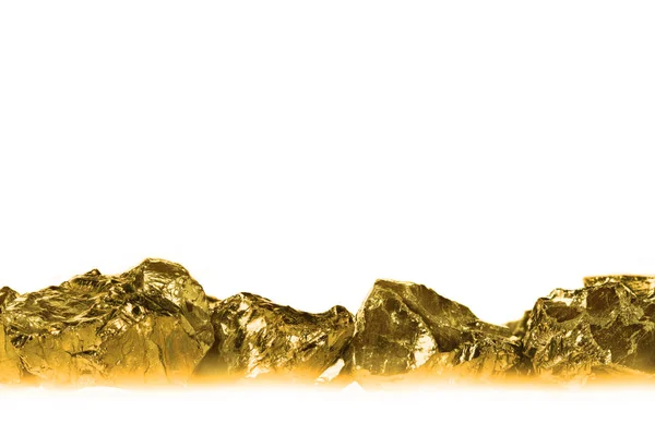 Arany rögök elszigetelt fehér háttér — Stock Fotó