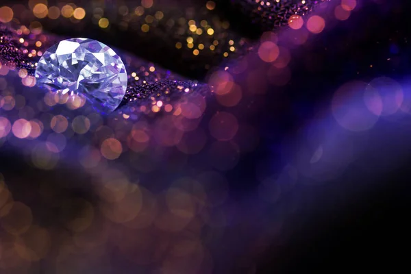 Brilho e brilho bokeh multi colorido macio brilhando com grandes jóias naturais pedra preciosa — Fotografia de Stock
