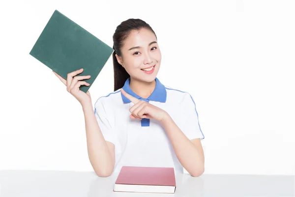 Κίνα Όμορφο Γυμνάσιο Γυναίκες Μαθητές Στην Τάξη Ακούστε Προσεκτικά — Φωτογραφία Αρχείου