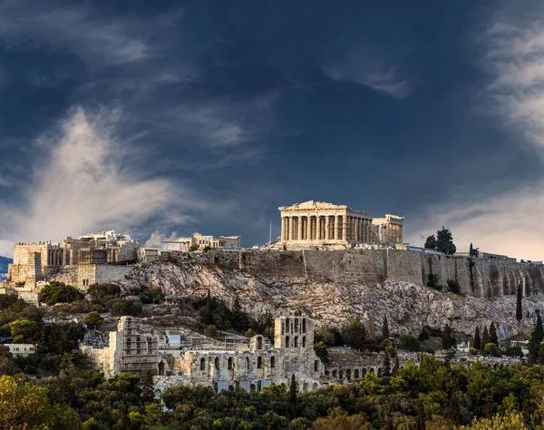 Parthenon Tapınağı, Atina Akropol — Stok fotoğraf